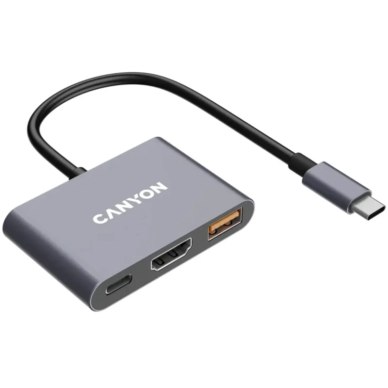 Мультипортовый адаптер CANYON 3 in 1, Grey (CNS-TDS4) 4