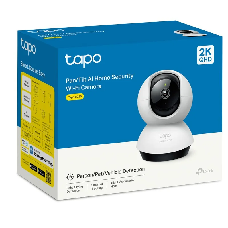 WiFi камера TP-Link Tapo C220, 4MP поворотно-наклонная камера с ИИ (Tapo C220) 2