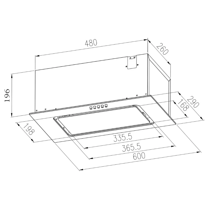 Вытяжка Meferi INBOX60BK GLASS ULTRA 2