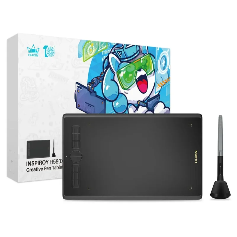 Графический планшет Huion H580X, Black 5
