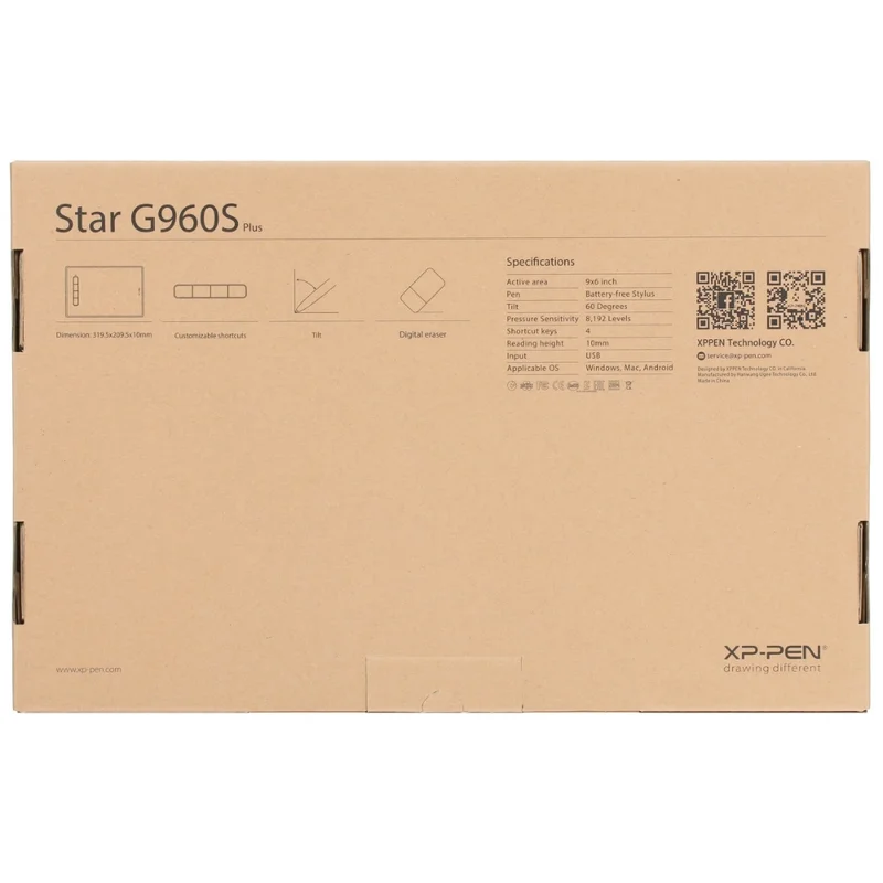 Графический планшет XP-Pen Star G960S PLUS, Black 2