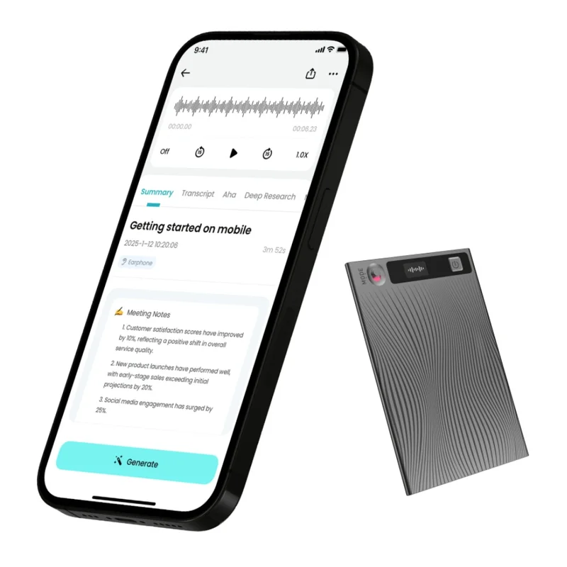 ИИ Диктофон Mobvoi Ticnote 3