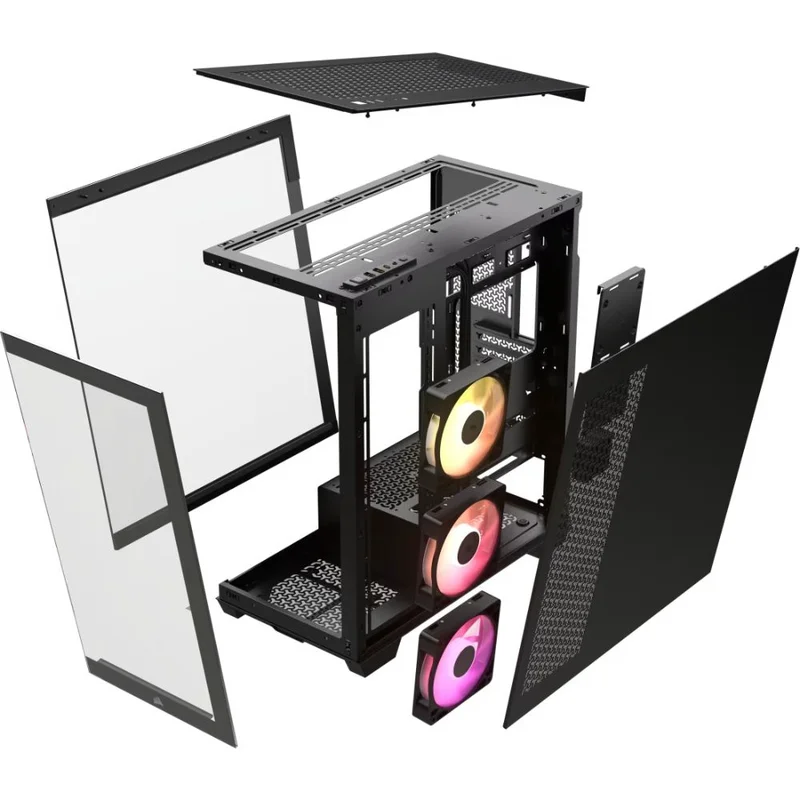 Кейс Corsair iCUE LINK 3500X RGB MidTower, window, Black EATX [CC-9011280-WW] 6