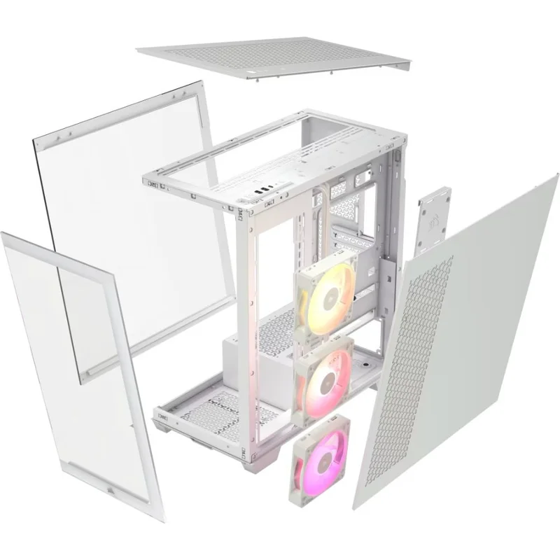 Кейс Corsair iCUE LINK 3500X RGB MidTower, window, White EATX [CC-9011281-WW] 6