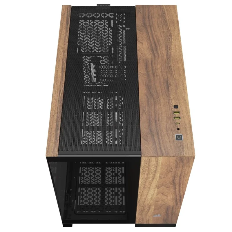 Кейс Corsair 2500X Dual Chamber Black/Walnut Wood MidTower, window, mATX [CC-9011286-WW] 4