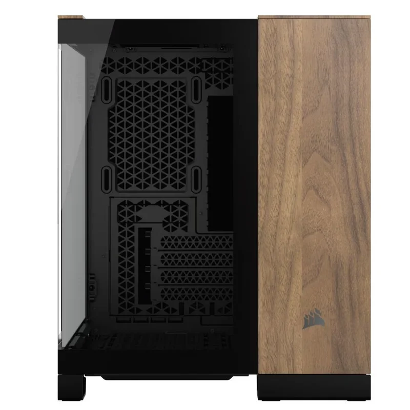 Кейс Corsair 2500X Dual Chamber Black/Walnut Wood MidTower, window, mATX [CC-9011286-WW] 5