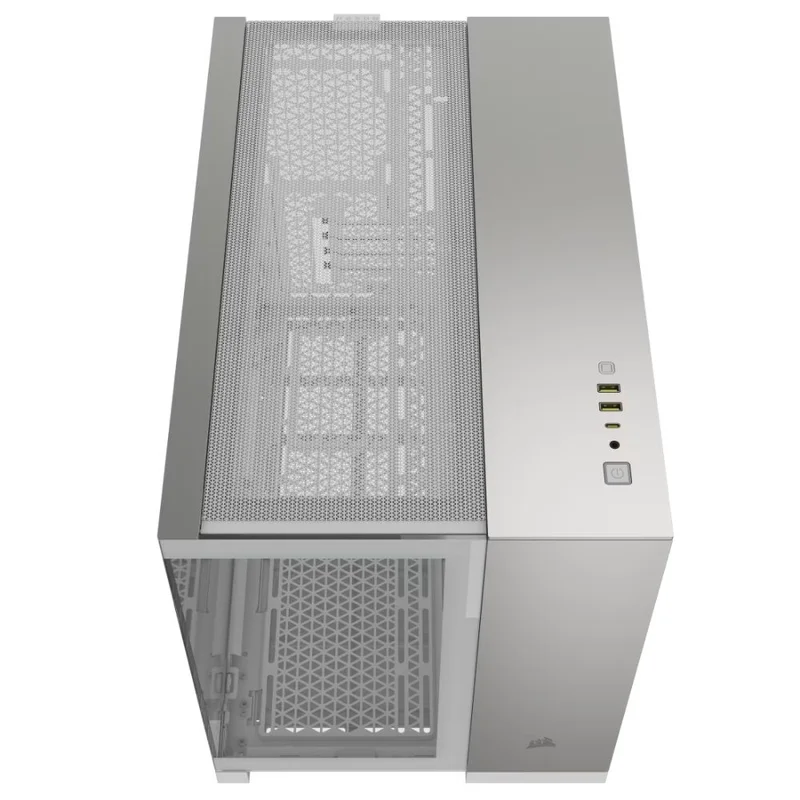 Кейс Corsair 2500X Dual Chamber White/Satin Gray Aluminum MidTower, window, mATX [CC-9011289-WW] 4
