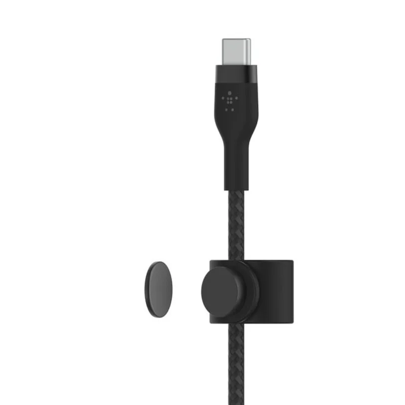 Кабель Belkin USB-C  - USB-C, 1M, в оплетке с фиксатором, Черный (CAB011BT1MBK) 5
