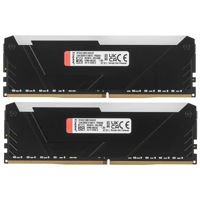 Оперативная память DDR4 DIMM 32GB(16GBx2)/3200Mhz Kingston FURY Beast Black RGB [KF432C16BB2AK2/32] 2