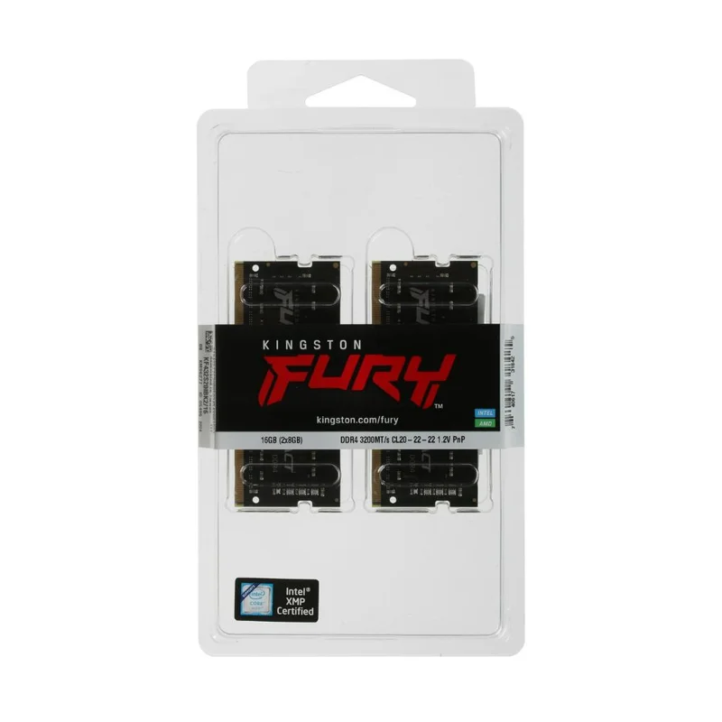Оперативная память DDR4 SODIMM 16GB(8GBx2)/3200MHz Kingston FURY Impact [KF432S20IBK2/16] 2