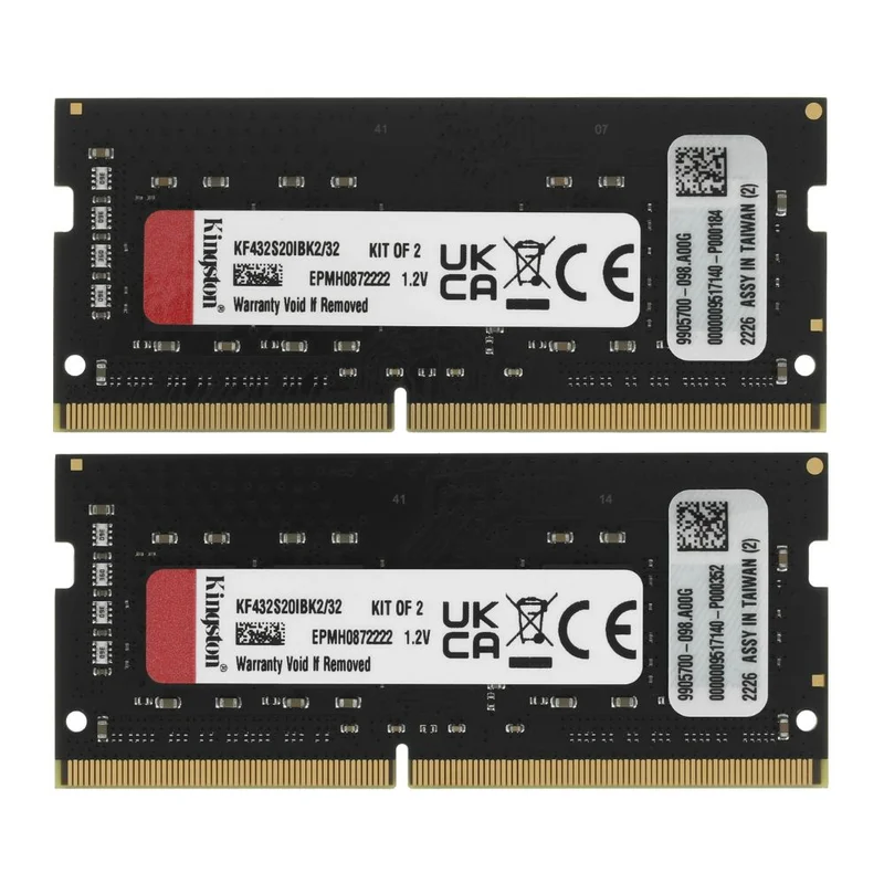 Оперативная память DDR4 SODIMM 32GB(16GBx2)/3200MHz Kingston FURY Impact [KF432S20IBK2/32] 2