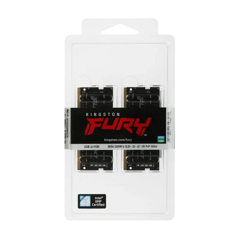 Оперативная память DDR4 SODIMM 32GB(16GBx2)/3200MHz Kingston FURY Impact [KF432S20IBK2/32] 3