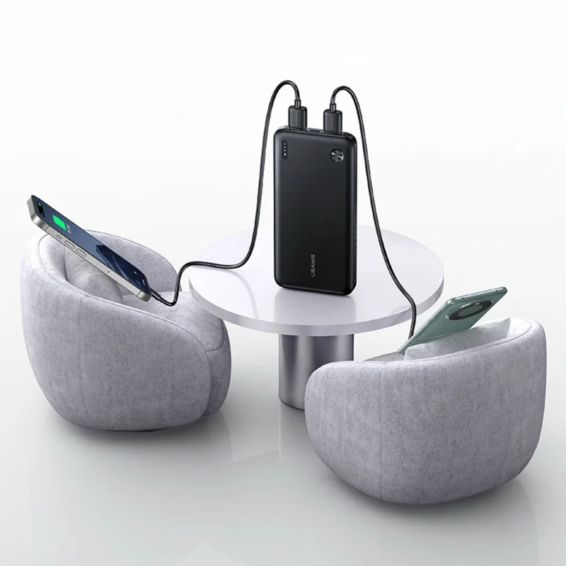 Внешний аккумулятор USAMS CD253 PB83 2U+1C 3 Ports Power Bank 10000mAh (10KCD25301) 6