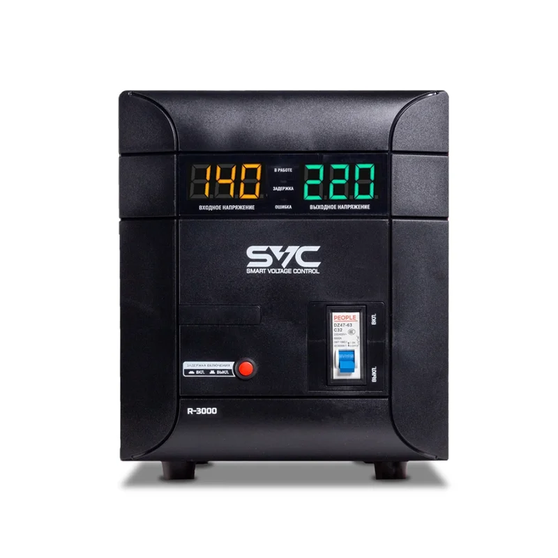 Стабилизатор SVC, R-3000, 3000ВА/3000Вт, AVR: 140-260В 2