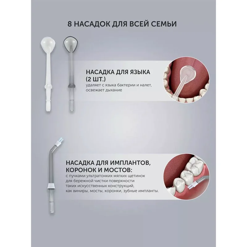 Ирригатор Polaris PWF-2005, белый 8