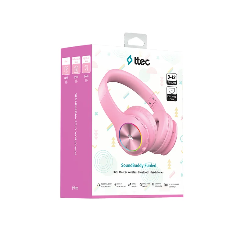 Наушники Накладные TTEC SoundBuddy Funled Kids Pink (2KM172BP) 8