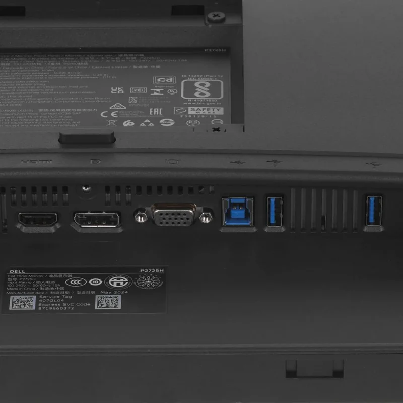 Монитор 27" Dell P2725H 1920x1080 16:9 IPS 100ГЦ (HDMI+DP+VGA) Black 9