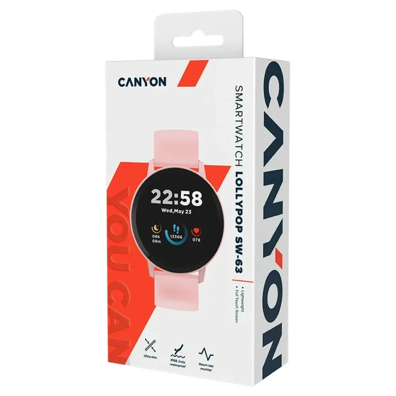 Смарт часы CANYON Lollypop SW-63 Pink (CNS-SW63PP) 6