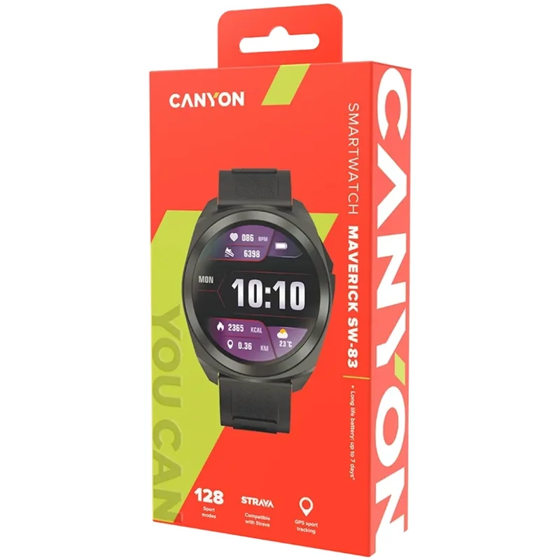 Смарт часы CANYON Maveric SW-83 GPS Black (CNS-SW83BB) 7