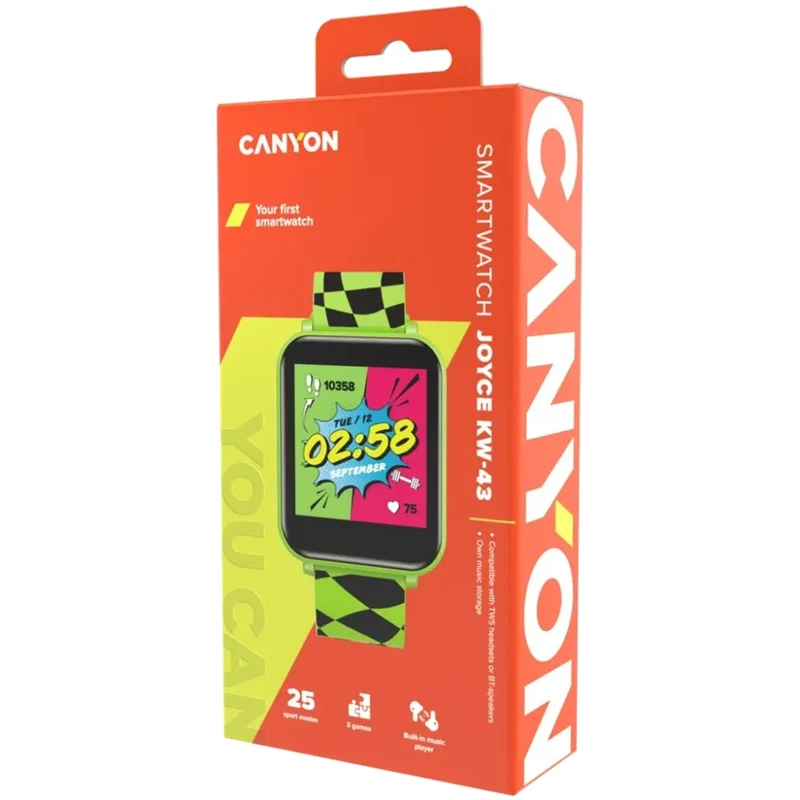 Смарт часы CANYON kids watch Joyce KW-43 DUAL BT Music Green (CNE-KW43YB) 7