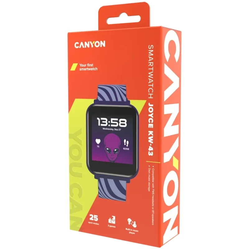 Смарт часы CANYON kids watch Joyce KW-43 DUAL BT Music Blue (CNE-KW43BL) 7
