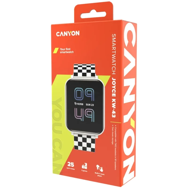 Смарт часы CANYON kids watch Joyce KW-43 DUAL BT Music White (CNE-KW43WB) 7