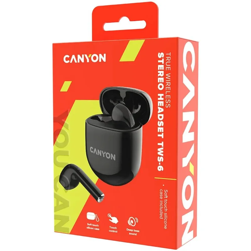 Беспроводные наушники CANYON headset TWS-6 Black (CNS-TWS6B) 5