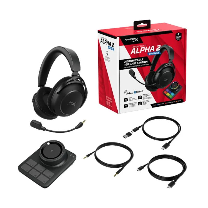 Игровая гарнитура беспроводная HyperX Cloud Alpha 2, Black (AJ5C7AA) 4