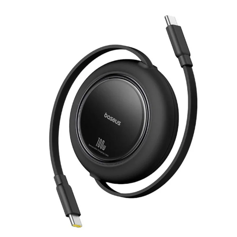 Интерфейсный кабель, Baseus, Free2Pull Mini (P10364500113-01), USB-C to USB-C, 100W, 2m, Черный