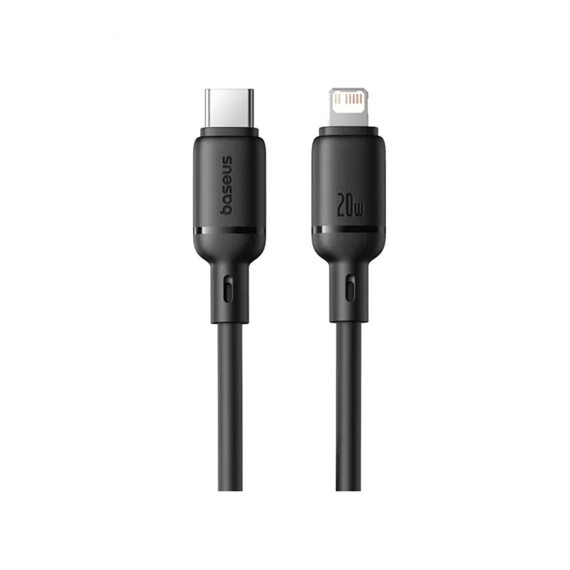Интерфейсный кабель, Baseus, Silky (P10377700113-00), Type-C to iP, 20W, 1m, Черный 2