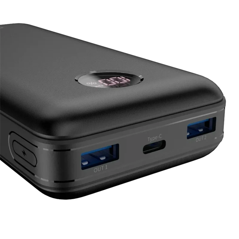 Портативный внешний аккумулятор CANYON power bank PB-2002 LED 20000 mAh PD 20W QC 3.0 Black 3