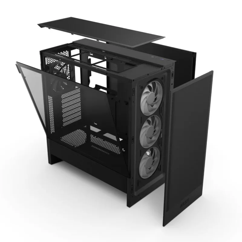 NZXT H5 Flow RGB 2023 MidTower, window, Black ATX [CC-H51FB-R1] 4
