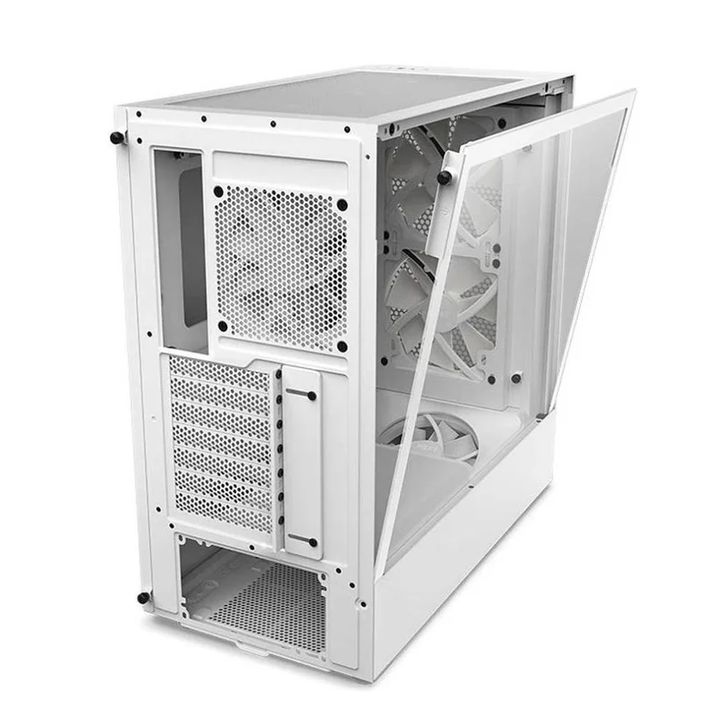 NZXT H5 Flow RGB 2023 MidTower, window, White ATX [CC-H51FW-R1] 3