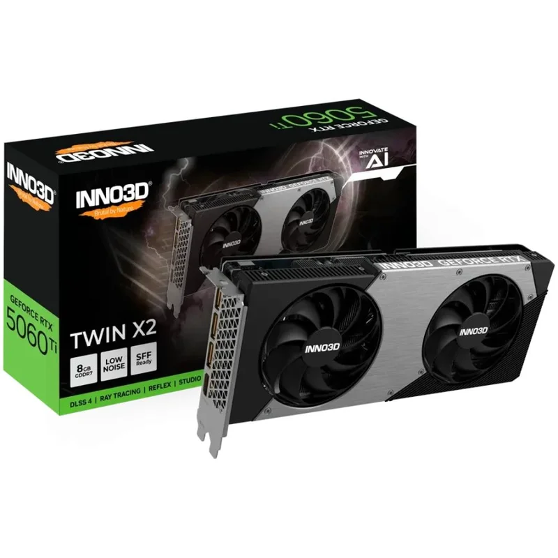 Видеокарта INNO3D RTX 5060 Ti TWIN X2 8GB 128bit/G7 (HDMI+3DP)[N506T2-08D7-193075N] 2