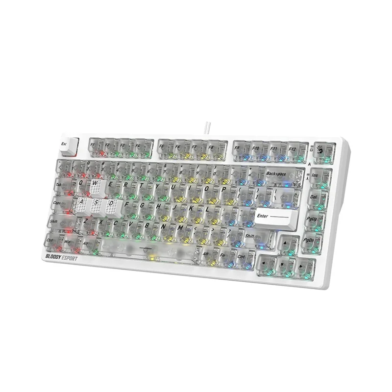 Клавиатура игровая Bloody MS76, Crystal White 5