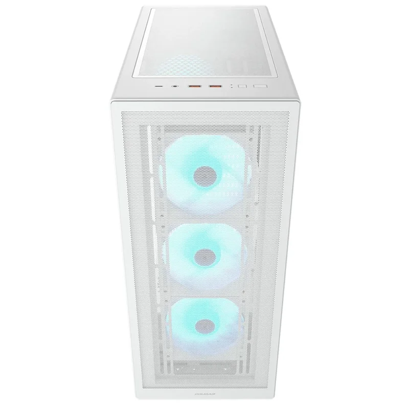 Кейс Cougar MX220 RGB MidTower, window, White ATX 4x120mm FAN [CGR-2AC8W-RGB] 2