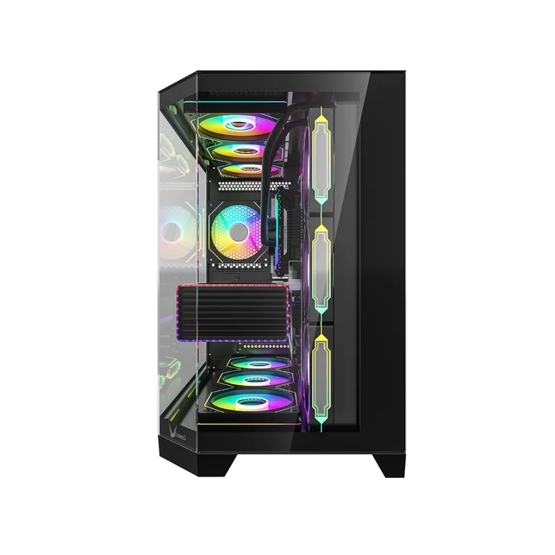 Кейс Formula V Crystal Z6 Floe MidTower, window, Black ATX 4x120mm FAN [Crystal Z6 Floe Black] 2