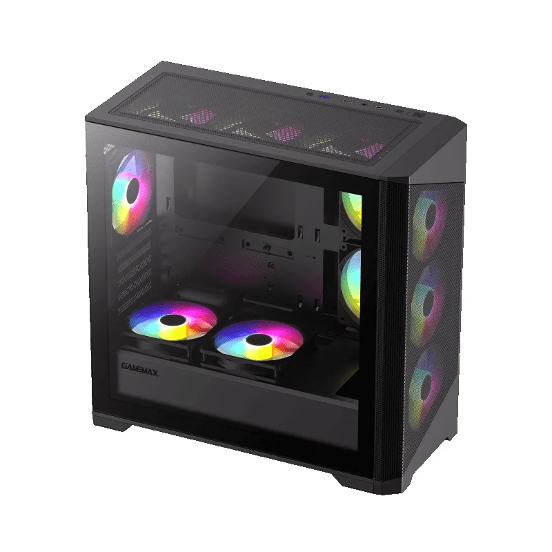 Кейс GameMax Destroyer MB 6670M MiniTower, Black mATX 4x120mm FAN [9101-0300R0006] 5