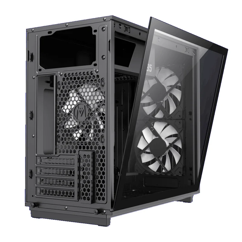 Кейс GameMax F35 BW MidTower, window, Black mATX 3x120mm FAN [1116-4035R0003] 12