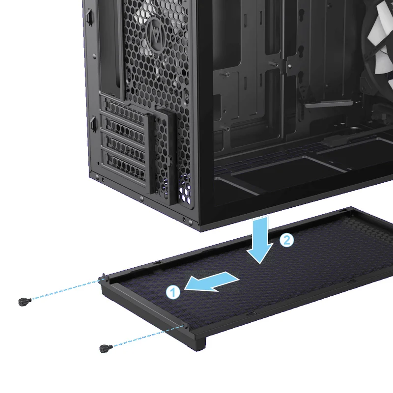 Кейс GameMax F35 BW MidTower, window, Black mATX 3x120mm FAN [1116-4035R0003] 13