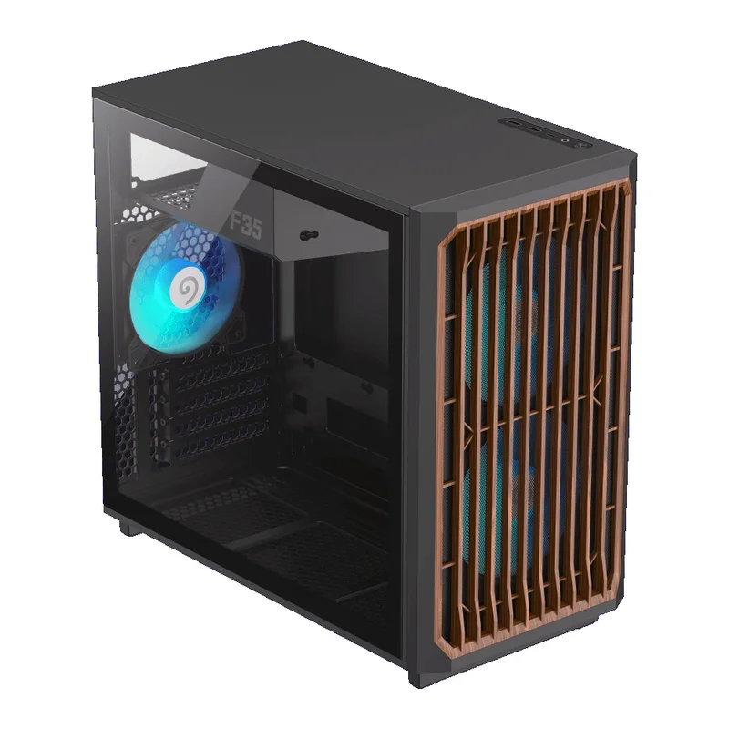 Кейс GameMax F35 BW MidTower, window, Black mATX 3x120mm FAN [1116-4035R0003] 5