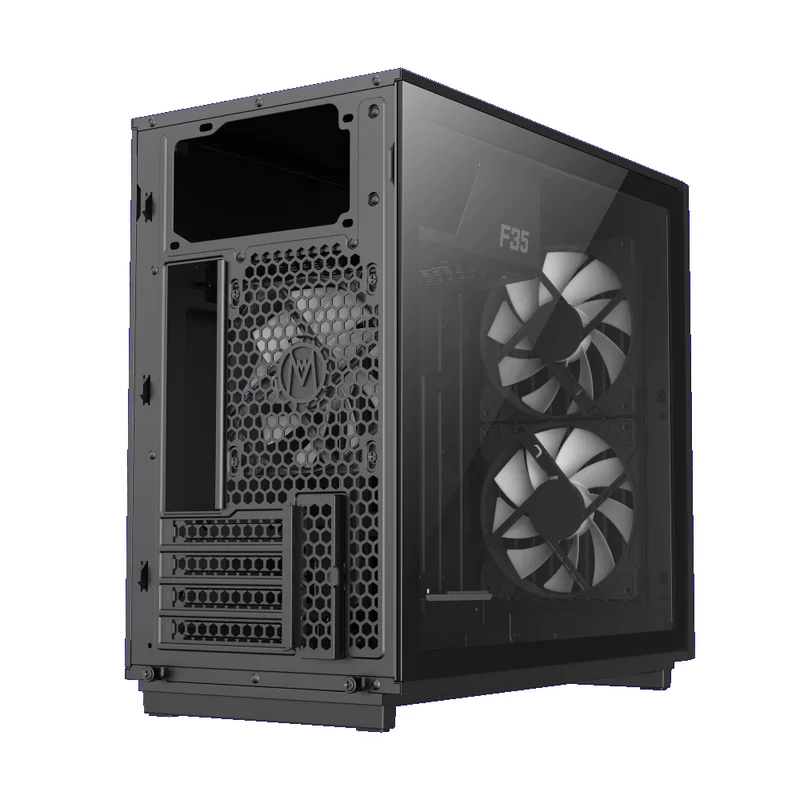 Кейс GameMax F35 BW MidTower, window, Black mATX 3x120mm FAN [1116-4035R0003] 9