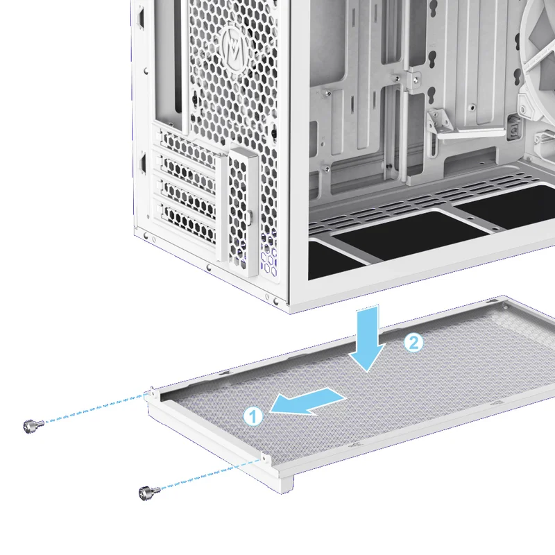 Кейс GameMax F35 WW MidTower, window, White mATX 3x120mm FAN [1116-4035R0002] 13