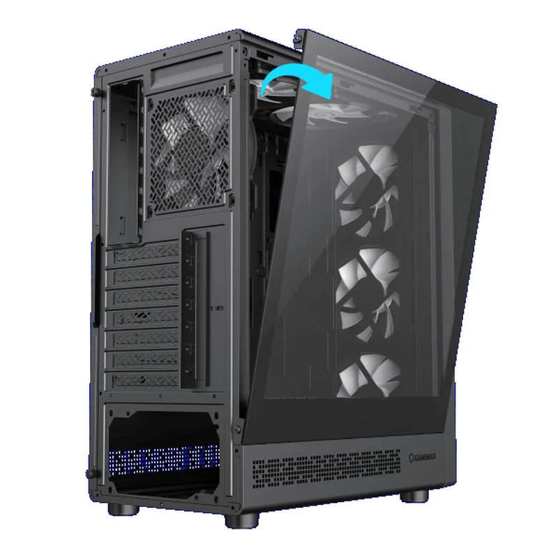 Кейс GameMax Storm 2 AB MidTower, window, Black ATX 3x120mm FAN [1115-3803R0006] 6