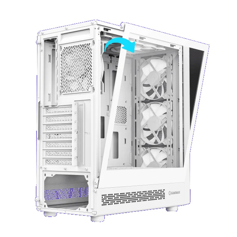 Кейс GameMax Storm 2 AW MidTower, window, White ATX 3x120mm FAN [1115-3803R0007] 7