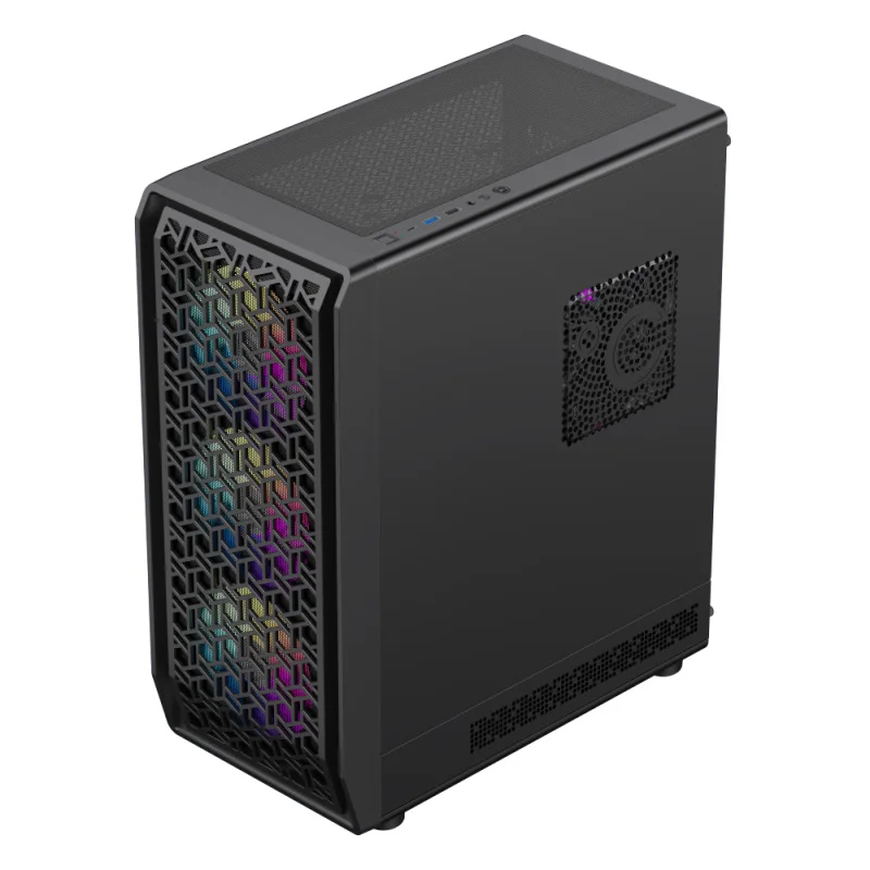 Кейс GameMax Forge COC MiniTower, window, Black mATX 2x140mm FAN [1117-3701R0005] 4