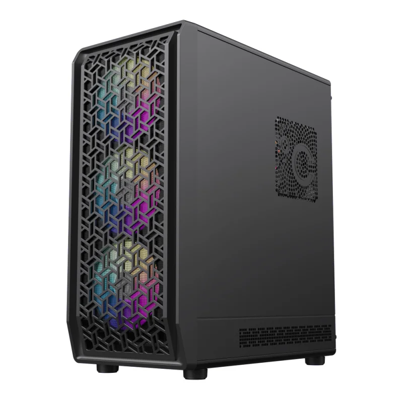 Кейс GameMax Forge COC MiniTower, window, Black mATX 2x140mm FAN [1117-3701R0005] 5