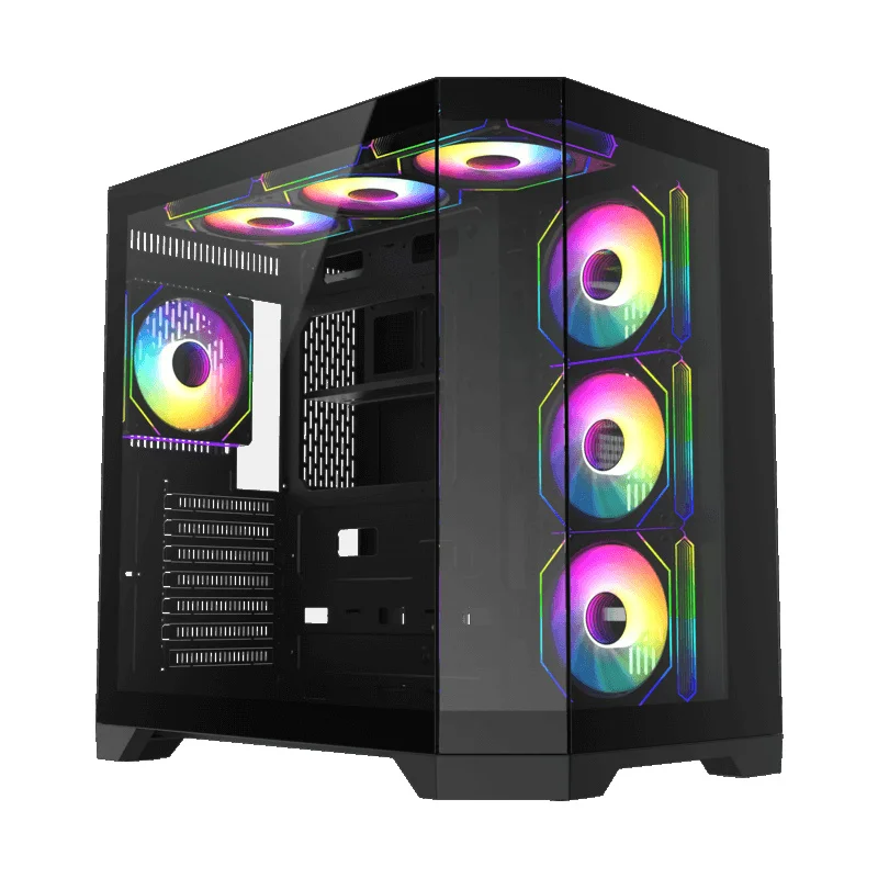 Кейс GameMax Hype-A BK MidTower, window, Black ATX 4x120mm FAN [9101-0000R0165] 2