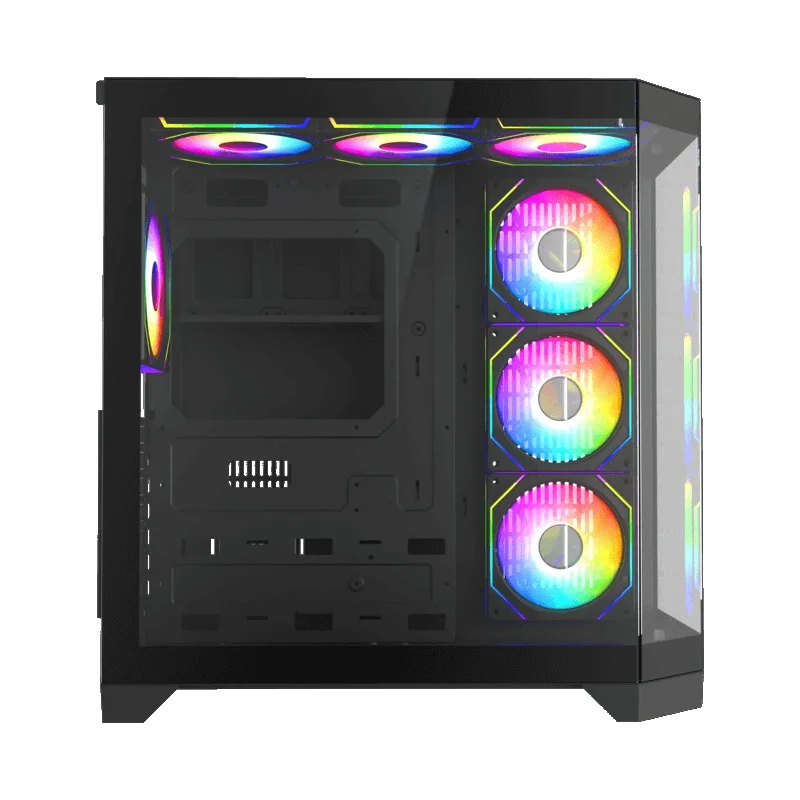 Кейс GameMax Hype-A BK MidTower, window, Black ATX 4x120mm FAN [9101-0000R0165] 3