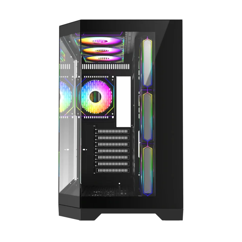 Кейс GameMax Hype-A BK MidTower, window, Black ATX 4x120mm FAN [9101-0000R0165] 4